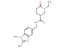 N-[(1,2-dimethyl-1H-benzimidazol-5-yl)methyl]-1-ethyl-6-oxo-3-piperidinecarboxamide
