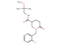 1-(2-fluorobenzyl)-N-(2-methoxy-2-methylpropyl)-6-oxo-3-piperidinecarboxamide