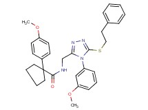1-(4-methoxyphenyl)-N-({4-(3-methoxyphenyl)-5-[(2-phenylethyl)thio]-4H-1,2,4-triazol-3-yl}methyl)cyclopentanecarboxamide