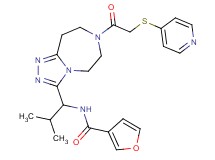 N-(2-methyl-1-{7-[(4-pyridinylthio)acetyl]-6,7,8,9-tetrahydro-5H-[1,2,4]triazolo[4,3-d][1,4]diazepin-3-yl}propyl)-3-furamide