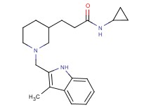 N-cyclopropyl-3-{1-[(3-methyl-1H-indol-2-yl)methyl]-3-piperidinyl}propanamide