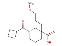 1-(cyclobutylcarbonyl)-3-(3-methoxypropyl)-3-piperidinecarboxylic acid