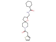 N-({8-[2-(2-thienyl)acetyl]-1-oxa-8-azaspiro[4.5]dec-2-yl}methyl)cyclohexanecarboxamide
