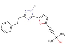 2-methyl-4-{5-[3-(2-phenylethyl)-1H-1,2,4-triazol-5-yl]-2-furyl}but-3-yn-2-ol