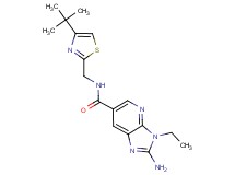 2-amino-N-[(4-tert-butyl-1,3-thiazol-2-yl)methyl]-3-ethyl-3H-imidazo[4,5-b]pyridine-6-carboxamide