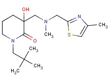 1-(2,2-dimethylpropyl)-3-hydroxy-3-({methyl[(4-methyl-1,3-thiazol-2-yl)methyl]amino}methyl)-2-piperidinone
