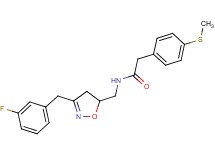 N-{[3-(3-fluorobenzyl)-4,5-dihydro-5-isoxazolyl]methyl}-2-[4-(methylthio)phenyl]acetamide