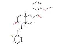(4aR*,8aS*)-1-[2-(2-fluorophenyl)ethyl]-6-(2-methoxybenzoyl)octahydro-1,6-naphthyridin-2(1H)-one