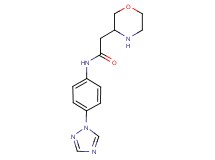 2-(3-morpholinyl)-N-[4-(1H-1,2,4-triazol-1-yl)phenyl]acetamide