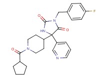 5-[1-(cyclopentylcarbonyl)-4-piperidinyl]-3-(4-fluorobenzyl)-5-(3-pyridinyl)-2,4-imidazolidinedione