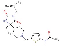 N-[5-({4-[4-ethyl-1-(2-methyl-2-propen-1-yl)-2,5-dioxo-4-imidazolidinyl]-1-piperidinyl}methyl)-2-thienyl]acetamide