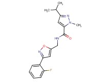 N-{[3-(2-fluorophenyl)-5-isoxazolyl]methyl}-3-isopropyl-1-methyl-1H-pyrazole-5-carboxamide
