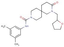 N-(3,5-dimethylphenyl)-3-oxo-2-(tetrahydrofuran-2-ylmethyl)-2,9-diazaspiro[5.5]undecane-9-carboxamide