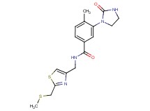 4-methyl-N-({2-[(methylthio)methyl]-1,3-thiazol-4-yl}methyl)-3-(2-oxoimidazolidin-1-yl)benzamide