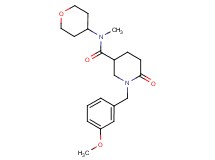 1-(3-methoxybenzyl)-N-methyl-6-oxo-N-(tetrahydro-2H-pyran-4-yl)-3-piperidinecarboxamide