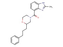 2-methyl-4-{[2-(3-phenylpropyl)-4-morpholinyl]carbonyl}-1H-benzimidazole