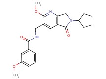N-[(6-cyclopentyl-2-methoxy-5-oxo-6,7-dihydro-5H-pyrrolo[3,4-b]pyridin-3-yl)methyl]-3-methoxybenzamide