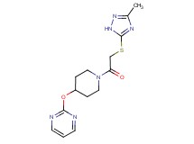 2-[(1-{[(3-methyl-1H-1,2,4-triazol-5-yl)thio]acetyl}piperidin-4-yl)oxy]pyrimidine