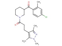 (4-chloro-2-methylphenyl){1-[3-(1,3,5-trimethyl-1H-pyrazol-4-yl)propanoyl]-3-piperidinyl}methanone