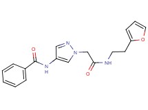 N-[1-(2-{[2-(2-furyl)ethyl]amino}-2-oxoethyl)-1H-pyrazol-4-yl]benzamide