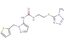 N-{2-[(1-methyl-1H-tetrazol-5-yl)thio]ethyl}-N'-[1-(2-thienylmethyl)-1H-pyrazol-5-yl]urea