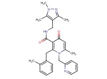 6-methyl-2-(2-methylbenzyl)-4-oxo-1-(2-pyridinylmethyl)-N-[(1,3,5-trimethyl-1H-pyrazol-4-yl)methyl]-1,4-dihydro-3-pyridinecarboxamide
