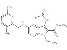 methyl 3-(acetylamino)-5-[(2,5-dimethylbenzyl)amino]-1-ethyl-1H-pyrrolo[2,3-b]pyridine-2-carboxylate