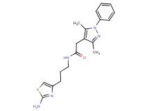 N-[3-(2-amino-1,3-thiazol-4-yl)propyl]-2-(3,5-dimethyl-1-phenyl-1H-pyrazol-4-yl)acetamide