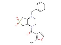 (4aR*,7aS*)-1-benzyl-4-(2-methyl-3-furoyl)octahydrothieno[3,4-b]pyrazine 6,6-dioxide