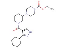 ethyl 4-{1-[(3-cyclohexyl-1H-pyrazol-4-yl)carbonyl]-3-piperidinyl}-1-piperazinecarboxylate
