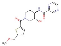 N-((3R*,4R*)-3-hydroxy-1-{[5-(methoxymethyl)-2-thienyl]carbonyl}piperidin-4-yl)pyrazine-2-carboxamide