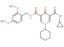 1-cyclohexyl-N-cyclopropyl-N'-(2,4-dimethoxybenzyl)-4-oxo-1,4-dihydro-3,5-pyridinedicarboxamide