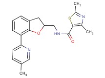 2,4-dimethyl-N-{[7-(5-methyl-2-pyridinyl)-2,3-dihydro-1-benzofuran-2-yl]methyl}-1,3-thiazole-5-carboxamide