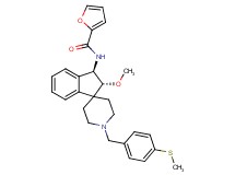 N-{(2R*,3R*)-2-methoxy-1'-[4-(methylthio)benzyl]-2,3-dihydrospiro[indene-1,4'-piperidin]-3-yl}-2-furamide