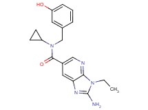 2-amino-N-cyclopropyl-3-ethyl-N-(3-hydroxybenzyl)-3H-imidazo[4,5-b]pyridine-6-carboxamide