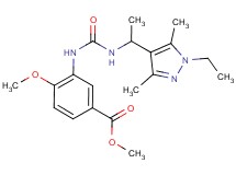 methyl 3-[({[1-(1-ethyl-3,5-dimethyl-1H-pyrazol-4-yl)ethyl]amino}carbonyl)amino]-4-methoxybenzoate