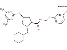 (4S)-1-(cyclohexylmethyl)-4-[(4,6-dimethyl-2-pyrimidinyl)thio]-N-[2-(3-fluorophenyl)ethyl]-L-prolinamide