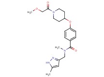 4-{[1-(methoxyacetyl)-4-piperidinyl]oxy}-N-methyl-N-[(5-methyl-1H-pyrazol-3-yl)methyl]benzamide