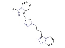 3-{3-[4-(3-methylimidazo[1,5-a]pyridin-1-yl)-1H-1,2,3-triazol-1-yl]propyl}[1,2,4]triazolo[4,3-a]pyridine