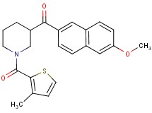(6-methoxy-2-naphthyl){1-[(3-methyl-2-thienyl)carbonyl]-3-piperidinyl}methanone