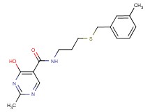 4-hydroxy-2-methyl-N-{3-[(3-methylbenzyl)thio]propyl}pyrimidine-5-carboxamide