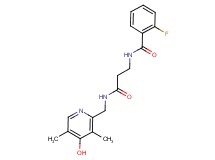 2-fluoro-N-(3-{[(4-hydroxy-3,5-dimethylpyridin-2-yl)methyl]amino}-3-oxopropyl)benzamide