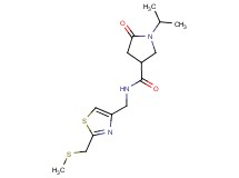 1-isopropyl-N-({2-[(methylthio)methyl]-1,3-thiazol-4-yl}methyl)-5-oxopyrrolidine-3-carboxamide