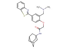 N-1-adamantyl-2-{4-(1,3-benzothiazol-2-yl)-2-[(dimethylamino)methyl]phenoxy}acetamide
