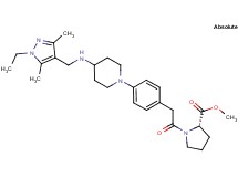 methyl 1-{[4-(4-{[(1-ethyl-3,5-dimethyl-1H-pyrazol-4-yl)methyl]amino}-1-piperidinyl)phenyl]acetyl}-L-prolinate