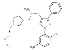 1-[1-(2,5-dimethylphenyl)-3-phenyl-1H-pyrazol-4-yl]-N-{[1-(2-methoxyethyl)-3-pyrrolidinyl]methyl}-N-methylmethanamine