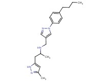 N-{[1-(4-butylphenyl)-1H-pyrazol-4-yl]methyl}-1-(3-methyl-1H-pyrazol-5-yl)propan-2-amine