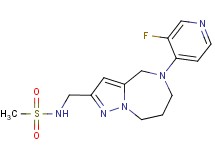 N-{[5-(3-fluoropyridin-4-yl)-5,6,7,8-tetrahydro-4H-pyrazolo[1,5-a][1,4]diazepin-2-yl]methyl}methanesulfonamide