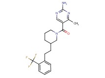 4-methyl-5-[(3-{2-[2-(trifluoromethyl)phenyl]ethyl}-1-piperidinyl)carbonyl]-2-pyrimidinamine