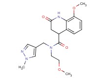 8-methoxy-N-(2-methoxyethyl)-N-[(1-methyl-1H-pyrazol-4-yl)methyl]-2-oxo-1,2,3,4-tetrahydroquinoline-4-carboxamide